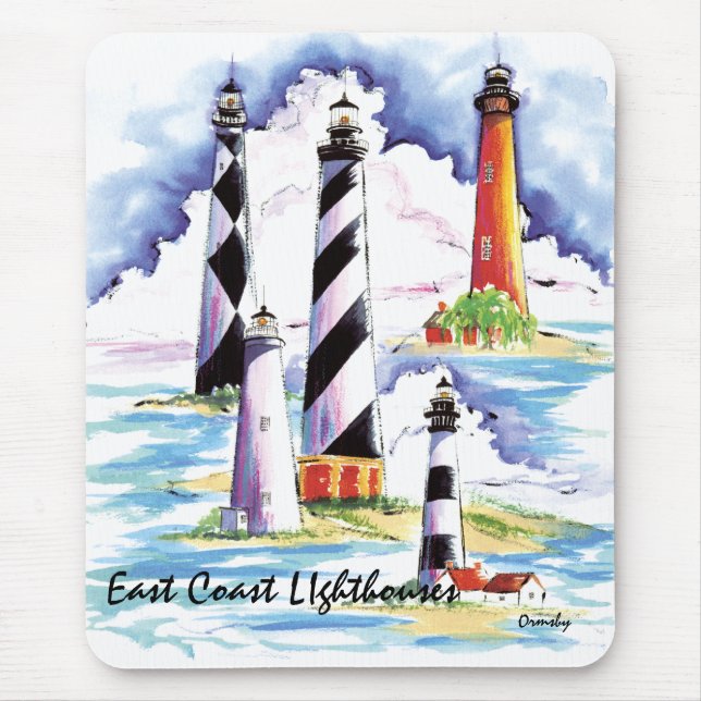 East Coast Lighthouses mousepad (Front)