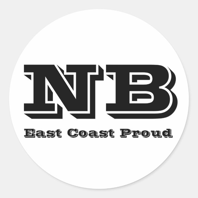 East Coast Proud New Brunswick Sticker (Front)