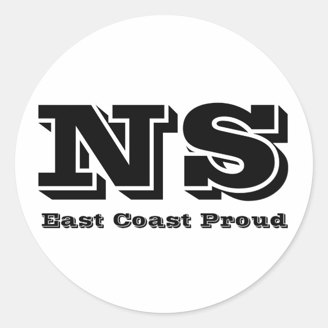 East Coast Proud Nova Scotia Sticker (Front)
