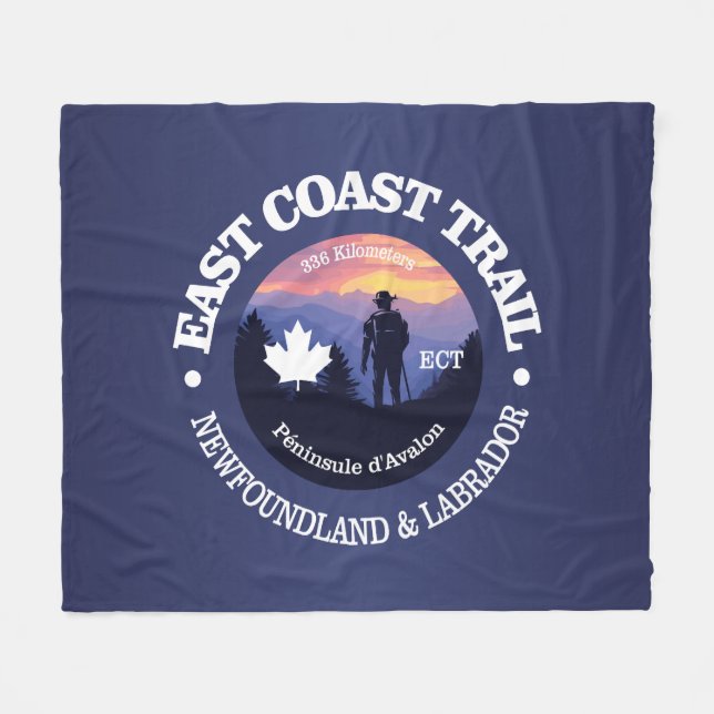 East Coast Trail (rd2) Fleece Blanket (Front (Horizontal))