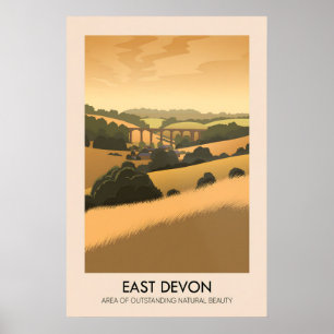 East Devon AONB Travel Poster