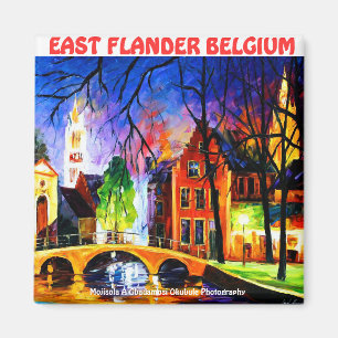 EAST FLANDER BELGIUM Magnet BY Moji Okubule