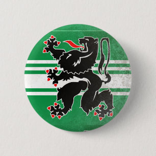 East Flanders 6 Cm Round Badge