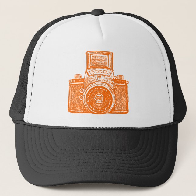 East German Camera - Orange Trucker Hat (Front)