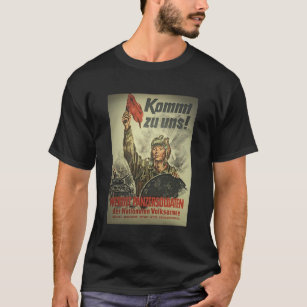 East German Warsaw Pact Panzer Military recruiting T-Shirt