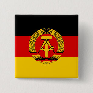 East Germany Flag 15 Cm Square Badge