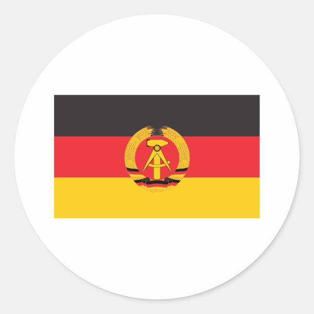 East Germany Flag Classic Round Sticker (Front)