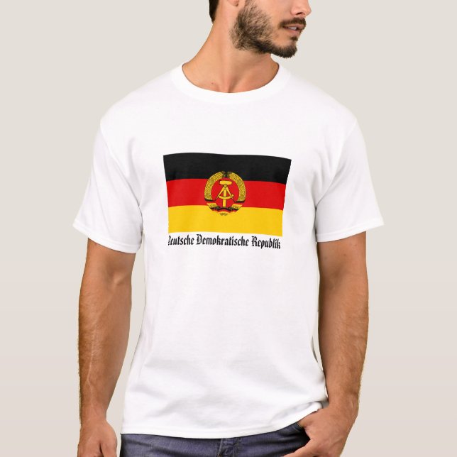 East Germany Flag Deutsche Demokratische Republik T-Shirt (Front)