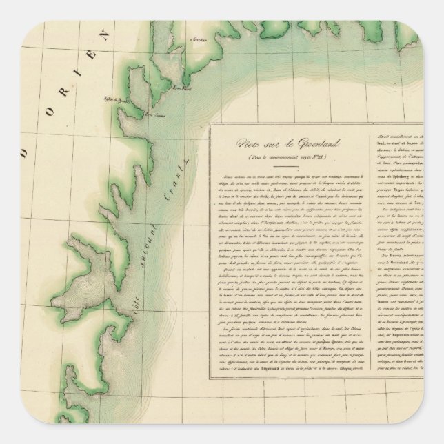 East Greenland 20 Square Sticker (Front)