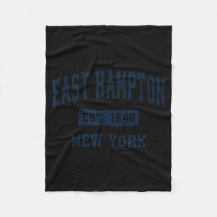 East Hampton New York Ny Vintage Srts Design Nav  Fleece Blanket