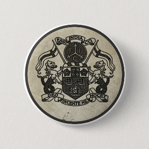 East India Company coat of arms 6 Cm Round Badge