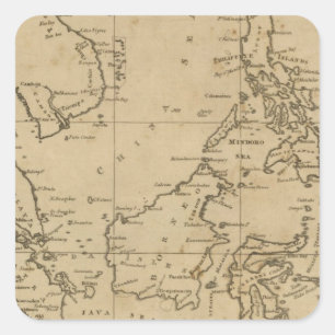 East India Islands 2 Square Sticker