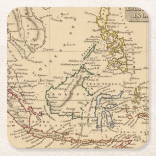 East India Islands Square Paper Coaster