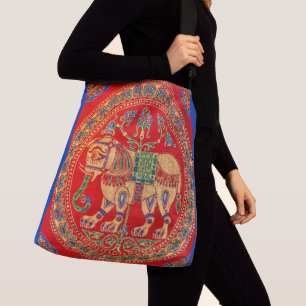 East Indian elephant print Crossbody Bag