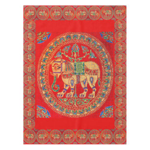 East Indian elephant print Tablecloth