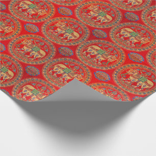 East Indian elephant print Wrapping Paper