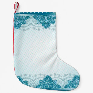 East indian pattern mandala paisley small christmas stocking