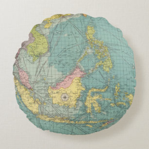 East Indian ports Round Cushion