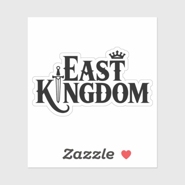 East Kingdom Mediaeval Typography Crown & Sword (Sheet)