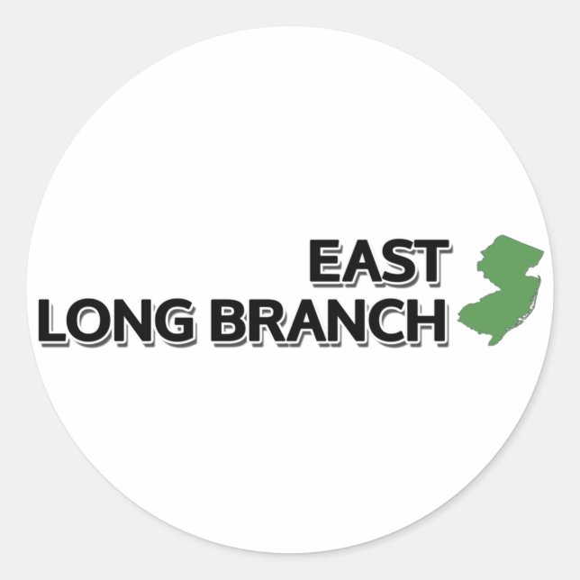 East Long Branch, New Jersey Classic Round Sticker (Front)