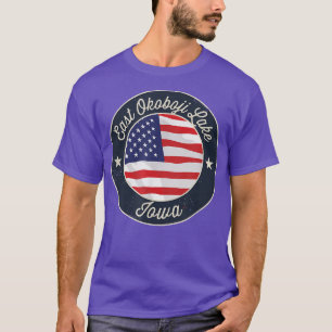 East Okoboji Lake - Patriotic Iowa Souvenir T-Shir T-Shirt