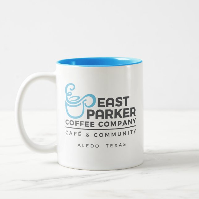 East Parker Logo Coffee Cup - 11 oz. (Left)