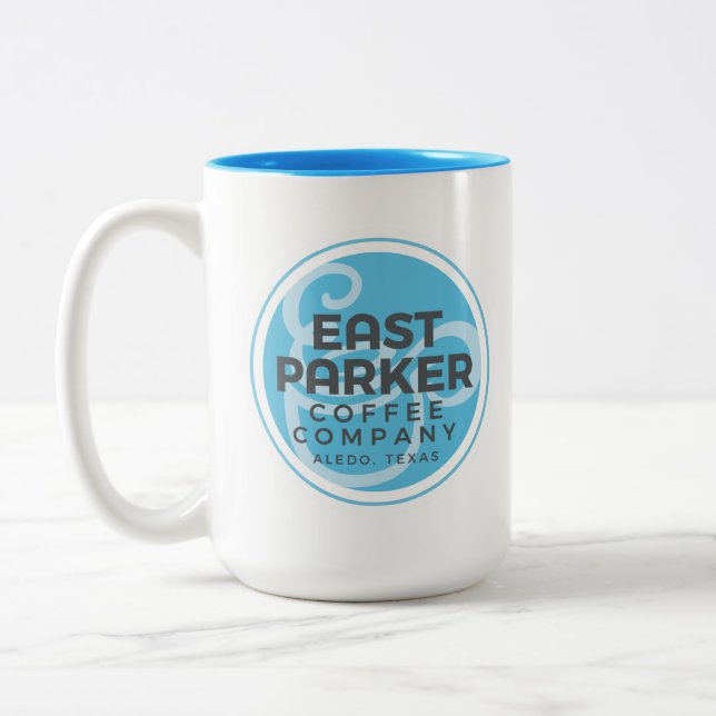East Parker Round Logo 15 oz. Coffee Mug Cup (Left)