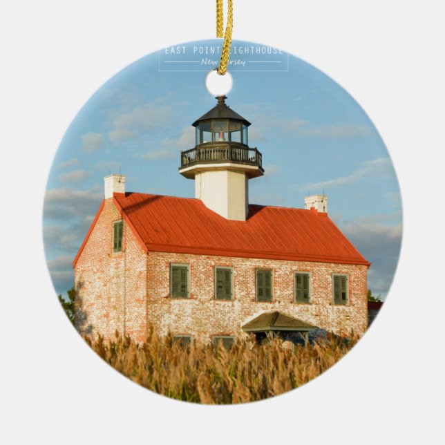 East Point Lighthouse. Ceramic Ornament (Front)