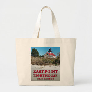 East Point Lighthouse, New Jersey Jumbo Tote Bag