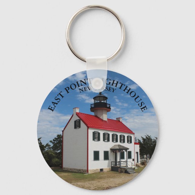 East Point Lighthouse, New Jersey Keyring (Front)
