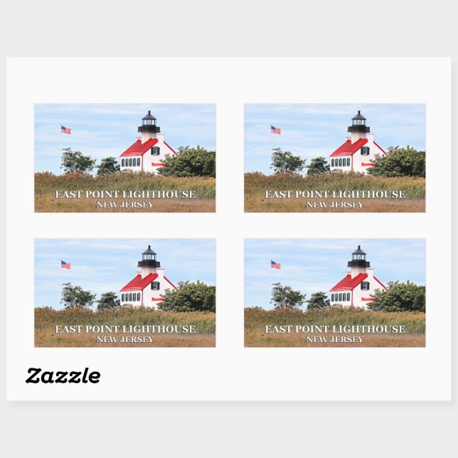 East Point Lighthouse, New Jersey Stickers (Sheet)