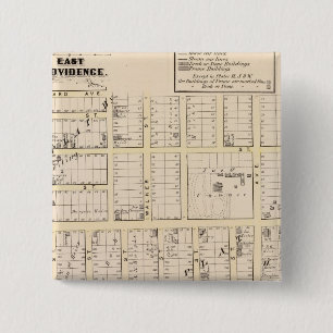 East Providence Rhode Island Map 15 Cm Square Badge