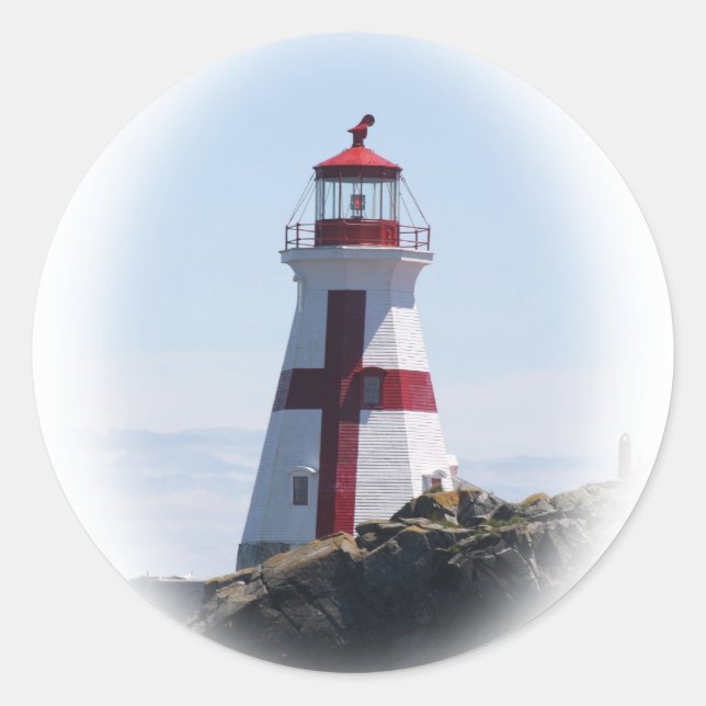 East Quoddy Lighthouse Classic Round Sticker (Front)