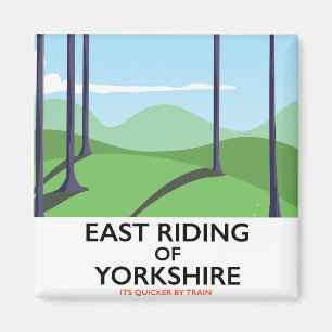 East Riding of Yorkshire travel poster Magnet