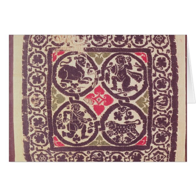 East Roman Empire tapestry showing wild beast (Front Horizontal)