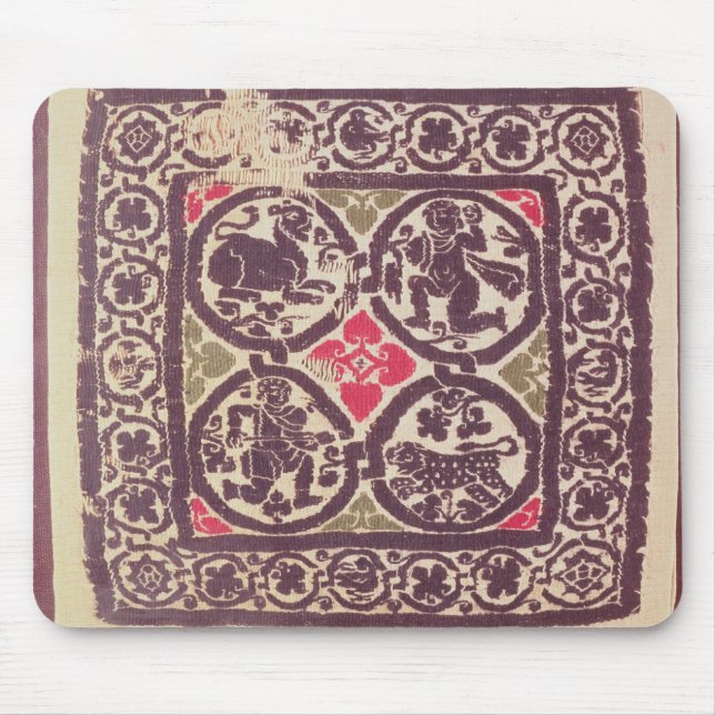 East Roman Empire tapestry showing wild beast Mouse Pad (Front)