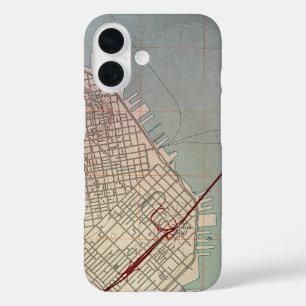 East San Francisco Topographic Map iPhone 16 Case