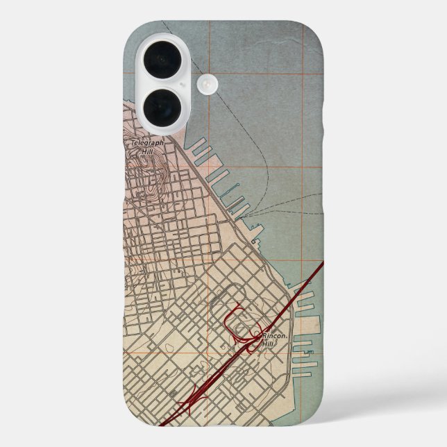 East San Francisco Topographic Map Case-Mate iPhone Case (Back)