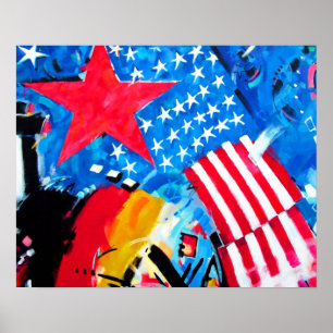 East Side Gallery, Berlin Wall, Flags Poster
