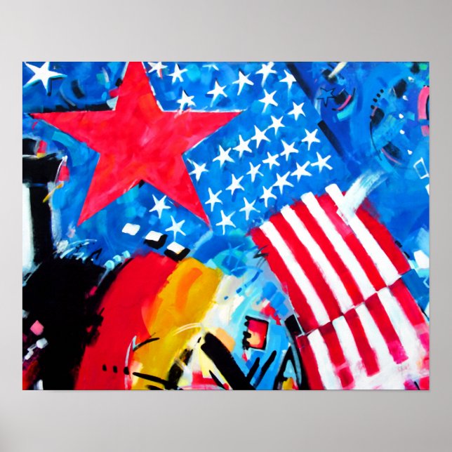 East Side Gallery, Berlin Wall, Flags Poster (Front)