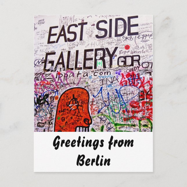 East Side Gallery, Berlin Wall, Graffiti Postcard (Front)