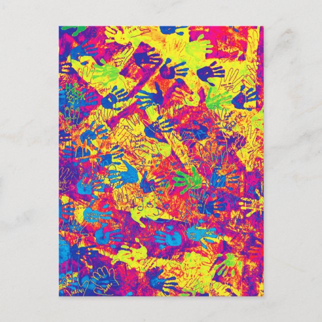 East Side Gallery, Berlin Wall, Hands (5) Postcard (Front)