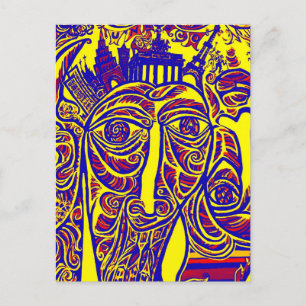 East Side Gallery, Berlin Wall, Modern Art (w30bry Postcard