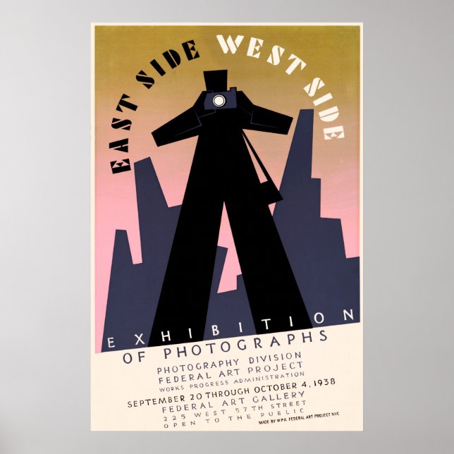 East side, West side exhibition of photographs WPA Poster (Front)