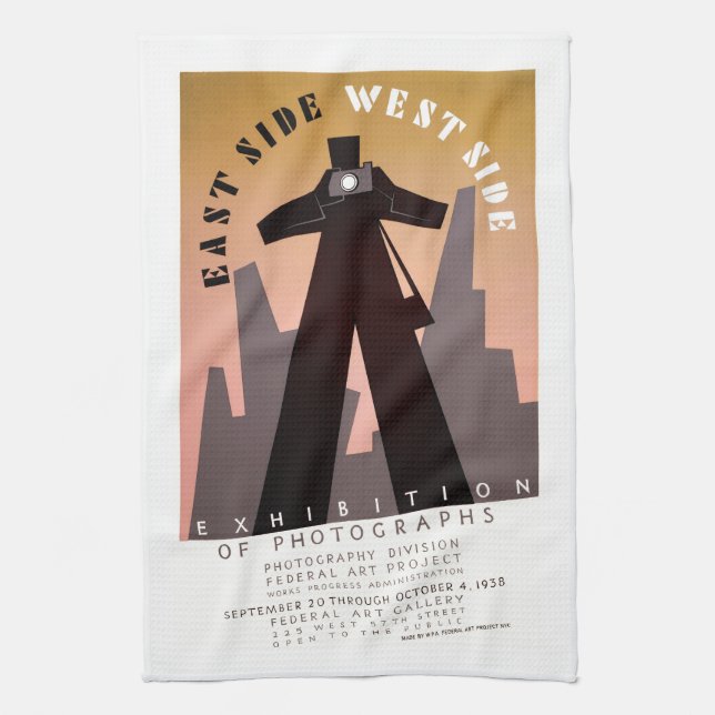 East Side ~ West Side Tea Towel (Vertical)