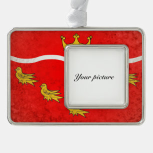 East Sussex Silver Plated Framed Ornament