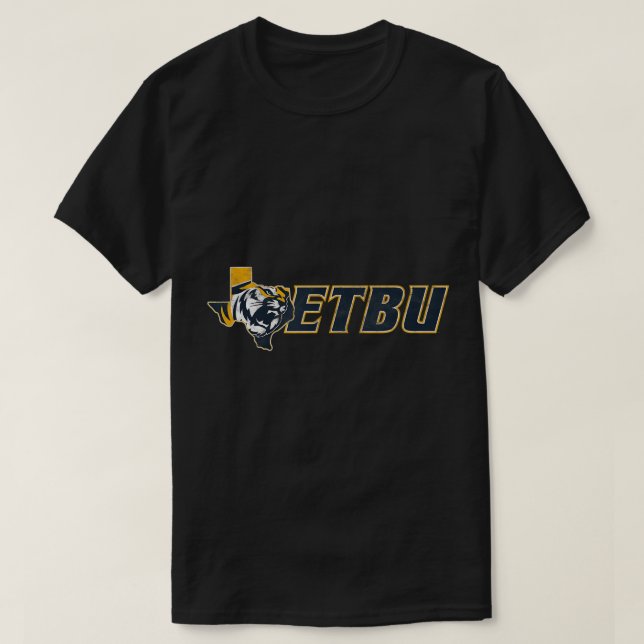 East Texas Baptist University Tigers Large T-Shirt (Design Front)