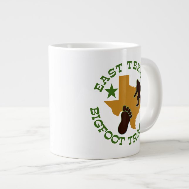 East Texas Bigfoot Tracker Large Coffee Mug (Front Right)