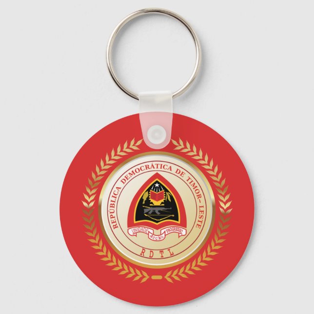 East Timor Coat of Arms Key Ring (Front)