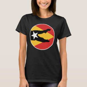East Timor Crocodile Timorese National Animal Flag T-Shirt